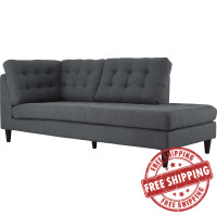 Modway EEI-2612-DOR Empress Upholstered Fabric Bumper Gray