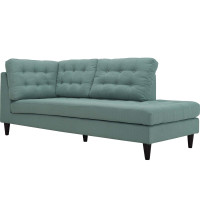Modway EEI-2612-LAG Empress Upholstered Fabric Bumper Laguna