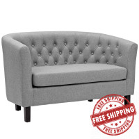 Modway EEI-2614-LGR Prospect Upholstered Fabric Loveseat Light Gray
