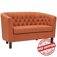 Modway EEI-2614-ORA Prospect Upholstered Fabric Loveseat Orange