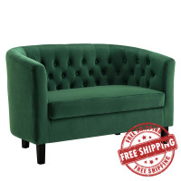 Modway EEI-2615-EME Emerald Prospect Performance Velvet Loveseat