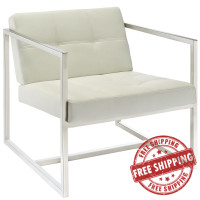Modway EEI-263-WHI Hover Lounge Chair in White