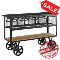 Modway EEI-2642-BRN Fairground Serving Stand Brown
