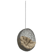 Modway EEI-2654-GRY-MOC Hide Outdoor Patio Swing Chair Without Stand in Gray Mocha