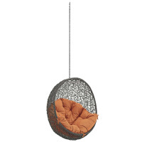 Modway EEI-2654-GRY-ORA Hide Outdoor Patio Swing Chair Without Stand in Gray Orange