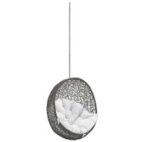 Modway EEI-2654-GRY-WHI Hide Outdoor Patio Swing Chair Without Stand in Gray White