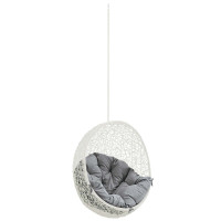 Modway EEI-2654-WHI-GRY Hide Outdoor Patio Swing Chair Without Stand in White Gray