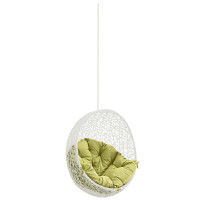 Modway EEI-2654-WHI-PER Hide Outdoor Patio Swing Chair Without Stand in White Peridot