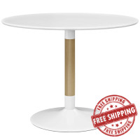 Modway EEI-2666-WHI-SET Whirl Round Dining Table