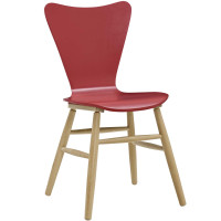 Modway EEI-2672-RED Cascade Wood Dining Chair