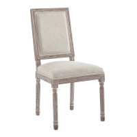 Modway EEI-2682-BEI Court Vintage French Upholstered Fabric Dining Side Chair