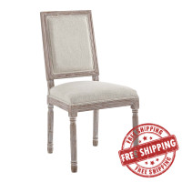 Modway EEI-2682-BEI Court Vintage French Upholstered Fabric Dining Side Chair