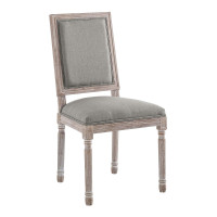 Modway EEI-2682-LGR Court Vintage French Upholstered Fabric Dining Side Chair