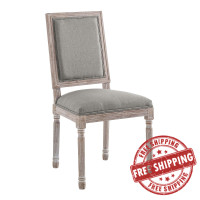 Modway EEI-2682-LGR Court Vintage French Upholstered Fabric Dining Side Chair
