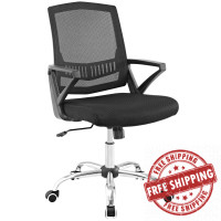 Modway EEI-2684-BLK Proceed Mid Back Upholstered Fabric Office Chair Black