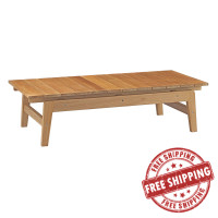 Modway EEI-2699-NAT Bayport Outdoor Patio Teak Coffee Table Natural