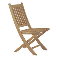 Modway EEI-2702-NAT Marina Outdoor Patio Teak Folding Chair Natural