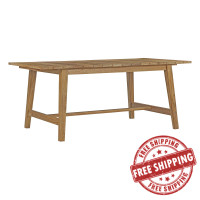 Modway EEI-2712-NAT Dorset Outdoor Patio Teak Dining Table Natural