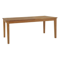 Modway EEI-2714-NAT Marina Extendable Outdoor Patio Teak Dining Table Natural