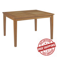 Modway EEI-2715-NAT Marina Outdoor Patio Teak Dining Table Natural