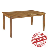 Modway EEI-2716-NAT Marina Outdoor Patio Teak Dining Table Natural