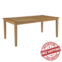 Modway EEI-2717-NAT Marina Outdoor Patio Teak Dining Table Natural