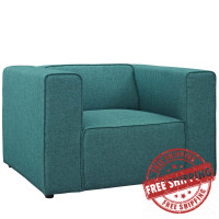 Modway EEI-2718-TEA Mingle Upholstered Fabric Armchair Teal