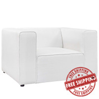 Modway EEI-2718-WHI Mingle Upholstered Fabric Armchair White