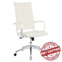 Modway EEI-272-WHI Jive Highback Office Chair in White