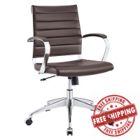 Modway EEI-273-BRN Jive Mid Back Office Chair in Brown