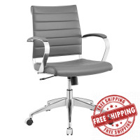 Modway EEI-273-GRY Jive Mid Back Office Chair in Gray