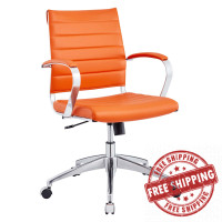 Modway EEI-273-ORA Jive Mid Back Office Chair in Orange
