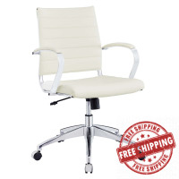 Modway EEI-273-WHI Jive Mid Back Office Chair in White