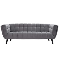 Modway EEI-2731-GRY Bestow Velvet Sofa Gray