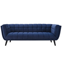 Modway EEI-2731-NAV Bestow Velvet Sofa Navy