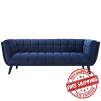 Modway EEI-2731-NAV Bestow Velvet Sofa Navy