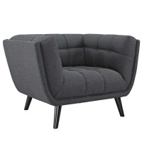 Modway EEI-2732-GRY Bestow Upholstered Fabric Armchair