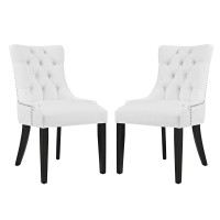 Modway EEI-2742-WHI-SET Regent Set of 2 Vinyl Dining Side Chair in White