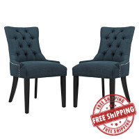 Modway EEI-2743-AZU-SET Regent Set of 2 Fabric Dining Side Chair in Azure