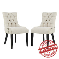 Modway EEI-2743-BEI-SET Regent Dining Side Chair Fabric Set of 2