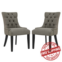 Modway EEI-2743-GRA-SET Regent Set of 2 Fabric Dining Side Chair in Granite