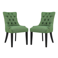 Modway EEI-2743-GRN-SET Regent Dining Side Chair Fabric Set of 2