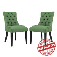 Modway EEI-2743-GRN-SET Regent Dining Side Chair Fabric Set of 2