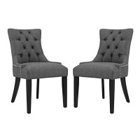 Modway EEI-2743-GRY-SET Regent Dining Side Chair Fabric Set of 2