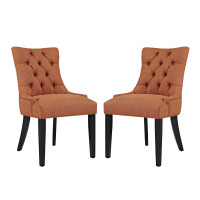 Modway EEI-2743-ORA-SET Regent Dining Side Chair Fabric Set of 2