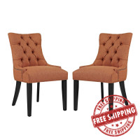 Modway EEI-2743-ORA-SET Regent Dining Side Chair Fabric Set of 2