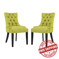 Modway EEI-2743-WHE-SET Regent Set of 2 Fabric Dining Side Chair in Wheatgrass