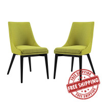 Modway EEI-2745-WHE-SET Viscount Set of 2 Fabric Dining Side Chair in Wheatgrass