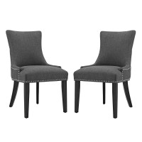 Modway EEI-2746-GRY-SET Marquis Dining Side Chair Fabric Set of 2