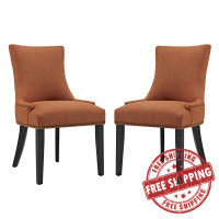 Modway EEI-2746-ORA-SET Marquis Dining Side Chair Fabric Set of 2 Orange